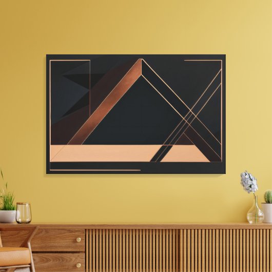 Toile Copper Minimalist Geometry (Insitu(Salon))