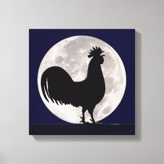 Toile Coq au clair de lune (Recto)