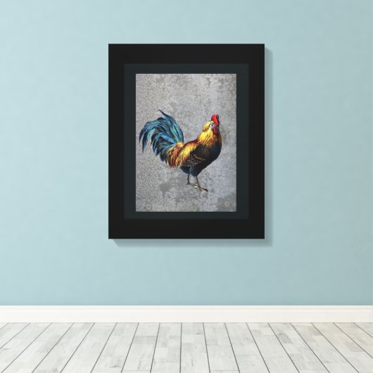 Toile Coq Bantam coloré (Insitu (Plancher de Bois))