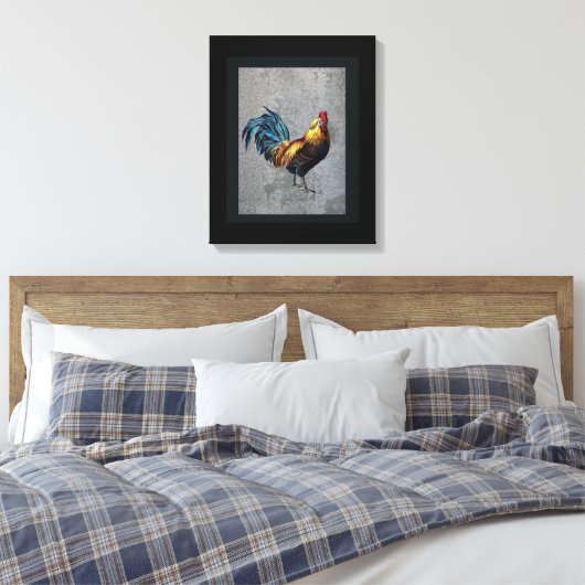 Toile Coq Bantam coloré (Insitu(Chambre))