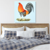 Toile Coq bleu rouge Gamecock (Insitu(Chambre))