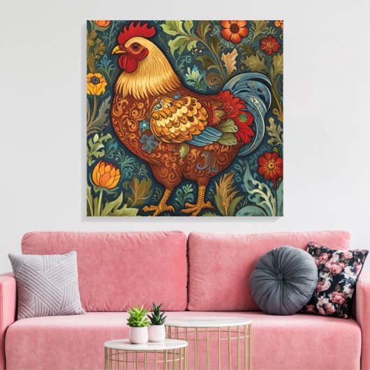Toile Coq chic du pays (Insitu(Salon))