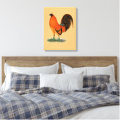 Toile Coq de combat Ginger Rouge (Insitu(Chambre))