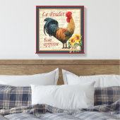 Toile Coq de pays français Le Poulet et Bon Appetit (Insitu(Chambre))