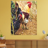 Toile Coq et Poule dans un Fourré (Insitu(Salon))
