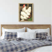 Toile Coq & Hen à l'extérieur Hen House avec frontière b (Insitu(Chambre))