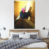 Toile Coq perché dans une grange (Insitu(Chambre))