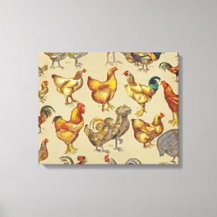 Toile Coq Poulet de la ferme Volaille animale Pays