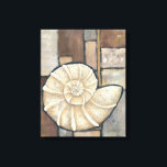 Toile Coque d'Abalone<br><div class="desc">Charikilia Zarris est une artiste talentueuse connue pour ses oeuvres d'art océaniques. Ses images sont paisibles et calmes vous relaxant avec chaque photo. Obtenez cette oeuvre d'art nautique avec une coquille d'Abalone au centre de tout,  bordée de carrelage et d'une belle palette de couleurs.</div>