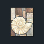 Toile Coque d'Abalone<br><div class="desc">Charikilia Zarris est une artiste talentueuse connue pour ses oeuvres d'art océaniques. Ses images sont paisibles et calmes vous relaxant avec chaque photo. Obtenez cette oeuvre d'art nautique avec une coquille d'Abalone au centre de tout,  bordée de carrelage et d'une belle palette de couleurs.</div>