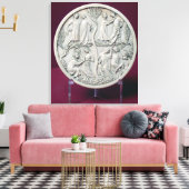Toile Coque miroir représentant des scènes courtoises, c (Insitu(Salon))