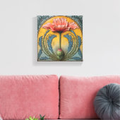Toile Coquelicot rose au coucher du soleil (Insitu(Salon))