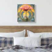 Toile Coquelicot rose au coucher du soleil (Insitu(Chambre))