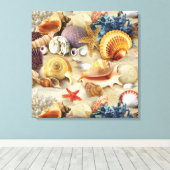 Toile Coques de mer sur la plage (Insitu (Plancher de Bois))