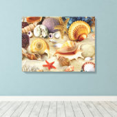 Toile Coques de mer sur la plage (Insitu (Plancher de Bois))
