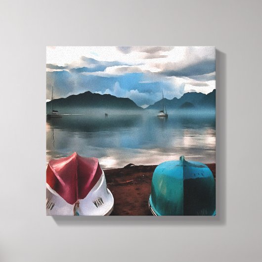 Toile Coques des bateaux et marmaris Hiver (Recto)