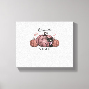 Toile Coquette Citrouille rose Chat classique T-shirt