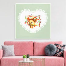 Coquette Vintage Retro Pastel Bébé Animaux Cerfs