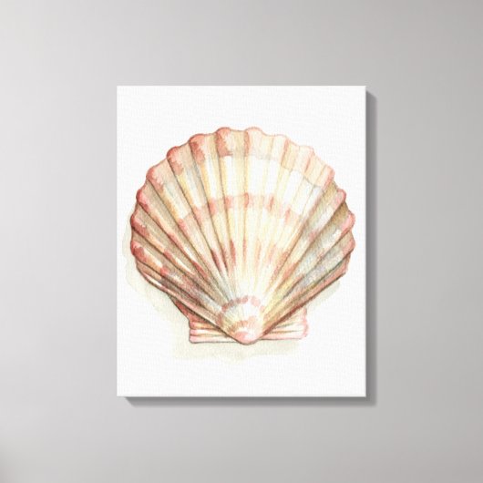 Toile Coquillage rose et crème (Recto)