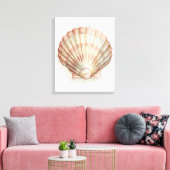 Toile Coquillage rose et crème (Insitu(Salon))