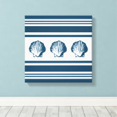 Toile Coquillages et rayures (Insitu (Plancher de Bois))