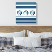 Toile Coquillages et rayures (Insitu(Chambre))