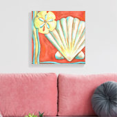 Toile Coquillages Rustiques Orange (Insitu(Salon))