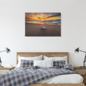 Toile Coquille À La Plage Au Coucher Du Soleil | Île de  (Insitu(Chambre))