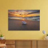 Toile Coquille À La Plage Au Coucher Du Soleil | Île de  (Insitu(Salon))