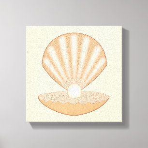 Toile Coquille d'huître et Perle Unisexe
