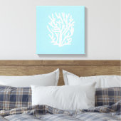 Toile Corail blanc éco océan bleu et blanc (Insitu(Chambre))