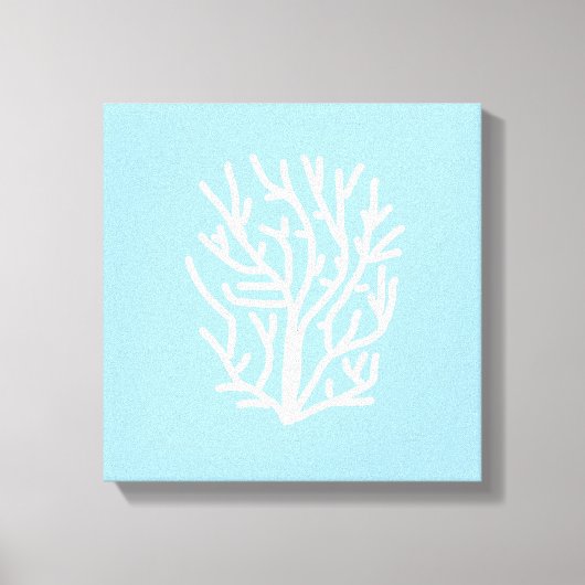 Toile Corail blanc éco océan bleu et blanc (Recto)