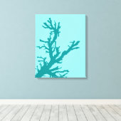 Toile Corail Branch, Turquoise et Light Aqua (Insitu (Plancher de Bois))