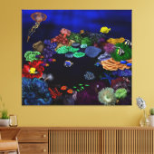 Toile Corail coloré & Poisson Reef Art (Insitu(Salon))
