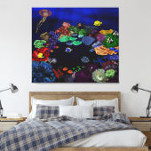 Toile Corail coloré & Poisson Reef Art (Insitu(Chambre))