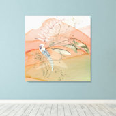 Toile Corail floral moderne et Aqua (Insitu (Plancher de Bois))