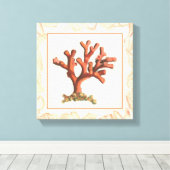 Toile Corail rouge avec bordure conique (Insitu (Plancher de Bois))