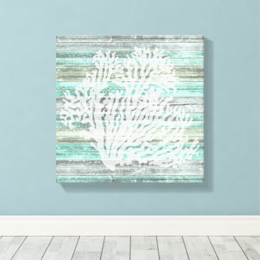 Toile Corail rustique Décor Côtier (Insitu (Plancher de Bois))