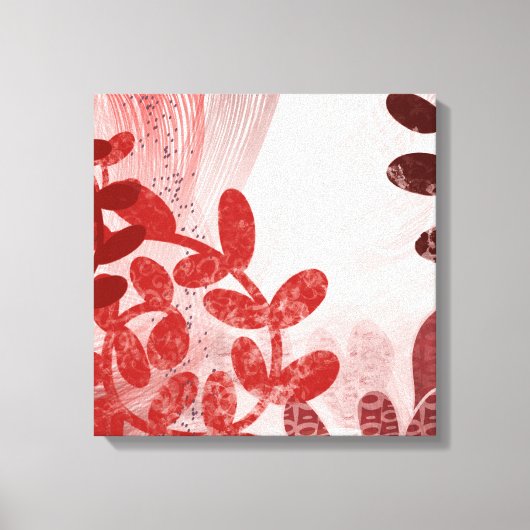 Toile Coral Canopy – Abstract Floral Motion Art Print (Recto)
