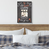 Toile Coral Chalkboard Script Plage Mariage (Insitu(Chambre))