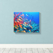 Toile Coral Reef de la pêche tropicale (Insitu (Plancher de Bois))