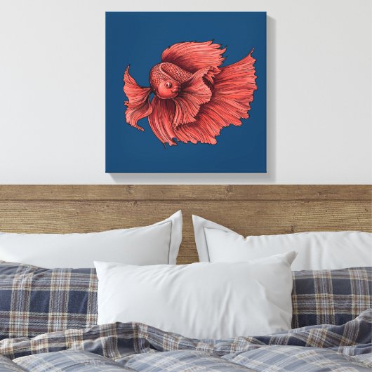 Toile Coral Siamese combat le poisson (Insitu(Chambre))
