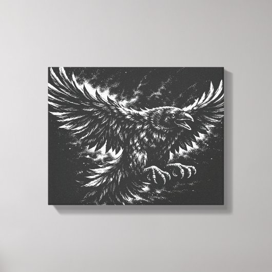 Toile Corbeau gothique – par BurnsInHell (Recto)
