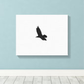 Toile Corbeau noir et blanc 11x14 (Insitu (Plancher de Bois))