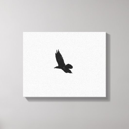 Toile Corbeau noir et blanc 11x14 (Recto)