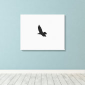 Toile Corbeau noir et blanc 16x20 (Insitu (Plancher de Bois))