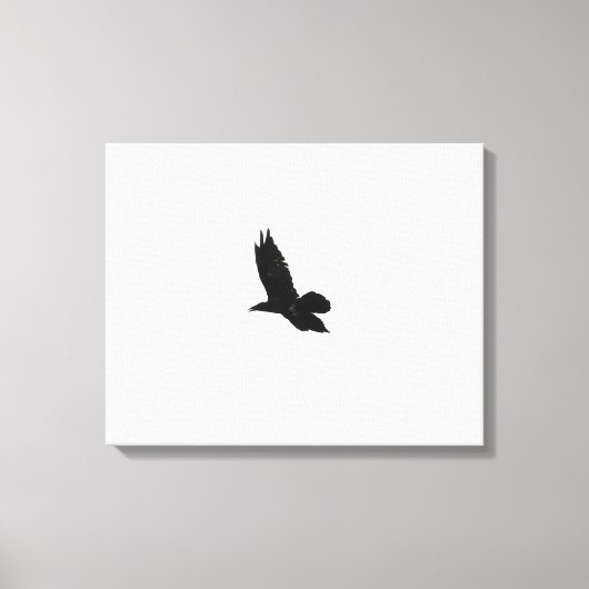 Toile Corbeau noir et blanc 16x20 (Recto)