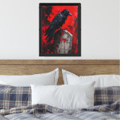 Toile Corbeau sur pierre rouge (Insitu(Chambre))