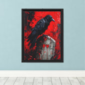 Toile Corbeau sur pierre rouge (Insitu (Plancher de Bois))
