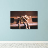 Toile Corde Liée À Une Cravate De Bateau (Insitu (Plancher de Bois))